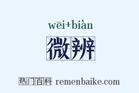 微辨是什么意思的图片
